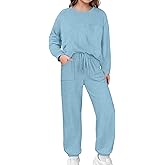 AGERWAY Girls Clothes Solid Color Long Sleeve Sweatshirt and Pants Girls' Clothing Sets 2 Piece Fall Winter Outfits