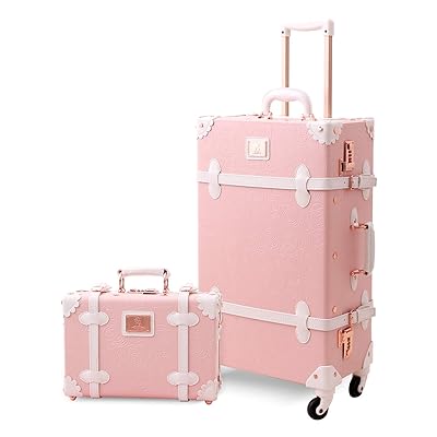 pink vintage suitcase