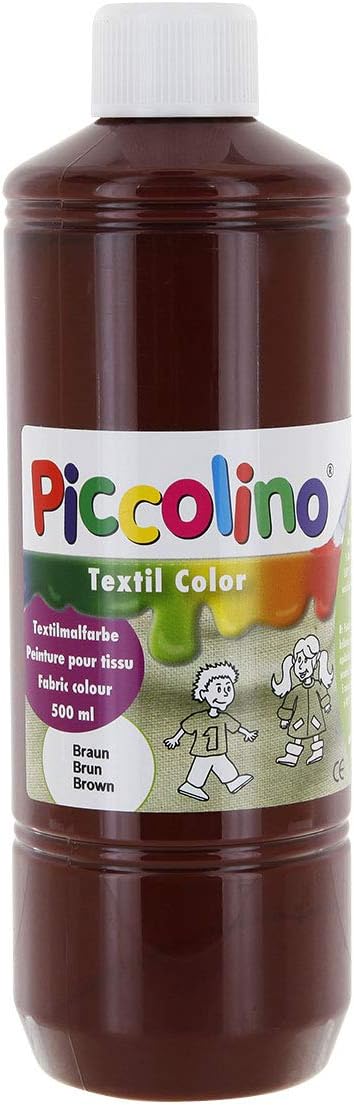 Textilfarbe braun 500ml - Stoffmalfarbe PICCOLINO Textil Color