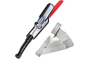 Tkxjry 2 Pcs Valve Lash Adjustment Tool + Angled Feeler Gauge, Jam Nut Valve Adjustment Tool, Slotted Valve Adjusting Stud, S