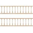Veemoon 2pcs House Railing Furniture Props Decoration Fence Wooden Armrest Mini Decors/Doll Miniature for Role- Play Model: Handrails Small Dollhouse Fairy Handrail Models（11.99X2.95X0.28inch）