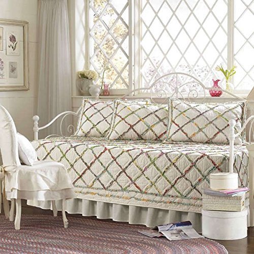 Beige Quilted Daybed Cover 