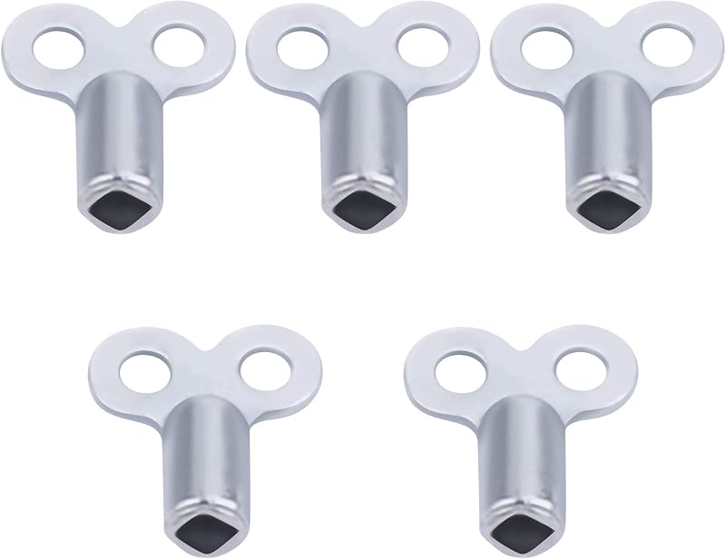 Dermasy 5PCS Square Radiator Bleed Keys Zinc Alloy for UK Radiators & Heaters