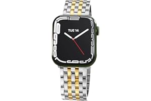 MEMORI PLANET Seven-link Watch Band for Apple Watch Series 11, 10, 9, 8, 7, 6, 5, 4, 3, 2, 1 and SE 3/2/1 for Women, Dressy Stainless Steel Metal Band for Apple Watch 40mm 41mm 42mm 38mm 44mm 45mm 46mm for iWatch