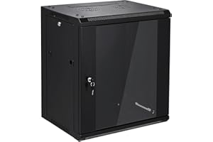 12U Wall Mount Server Cabinet Network Rack Enclosure Locking Glass Door by NETECABLE