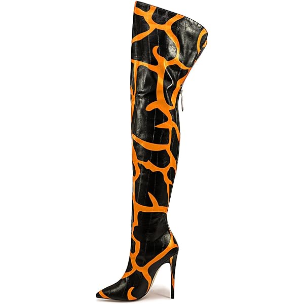 Amazon.com | FOWT Women Pointed Toe Knee High Boots Double Layer
