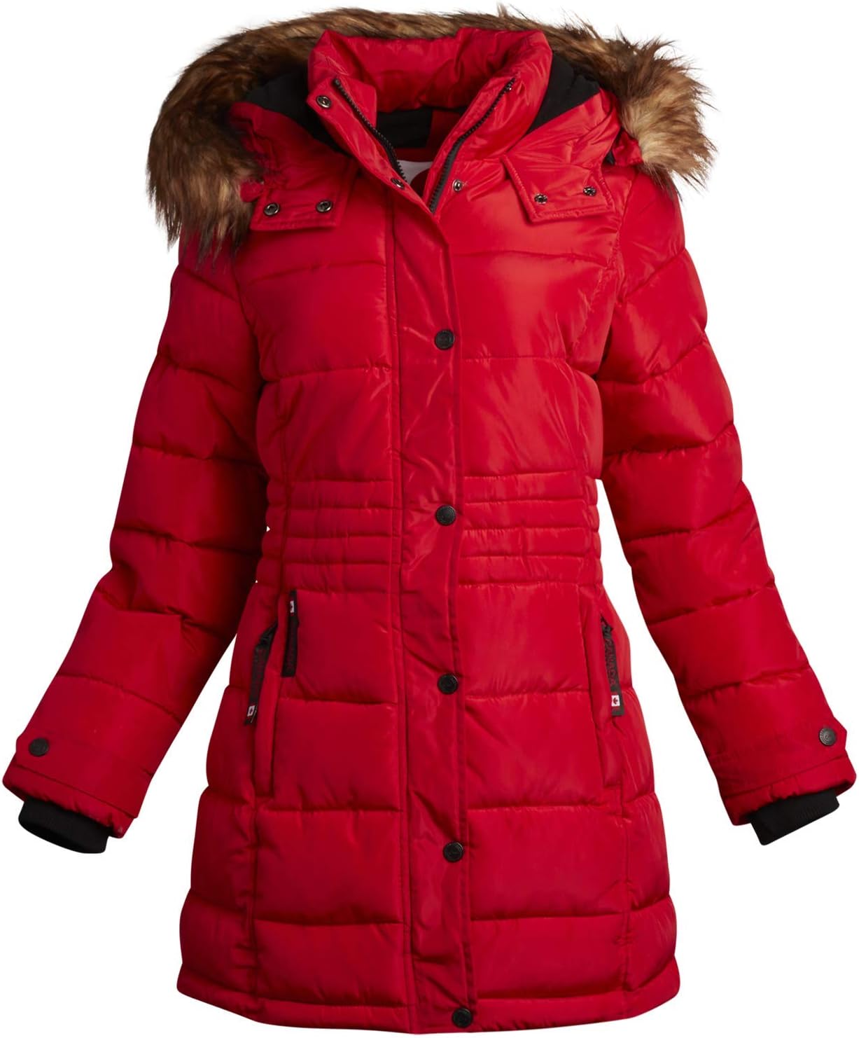 Canada Weather Gear Women's Heavyweight Long Length Bubble Puffer Jacket