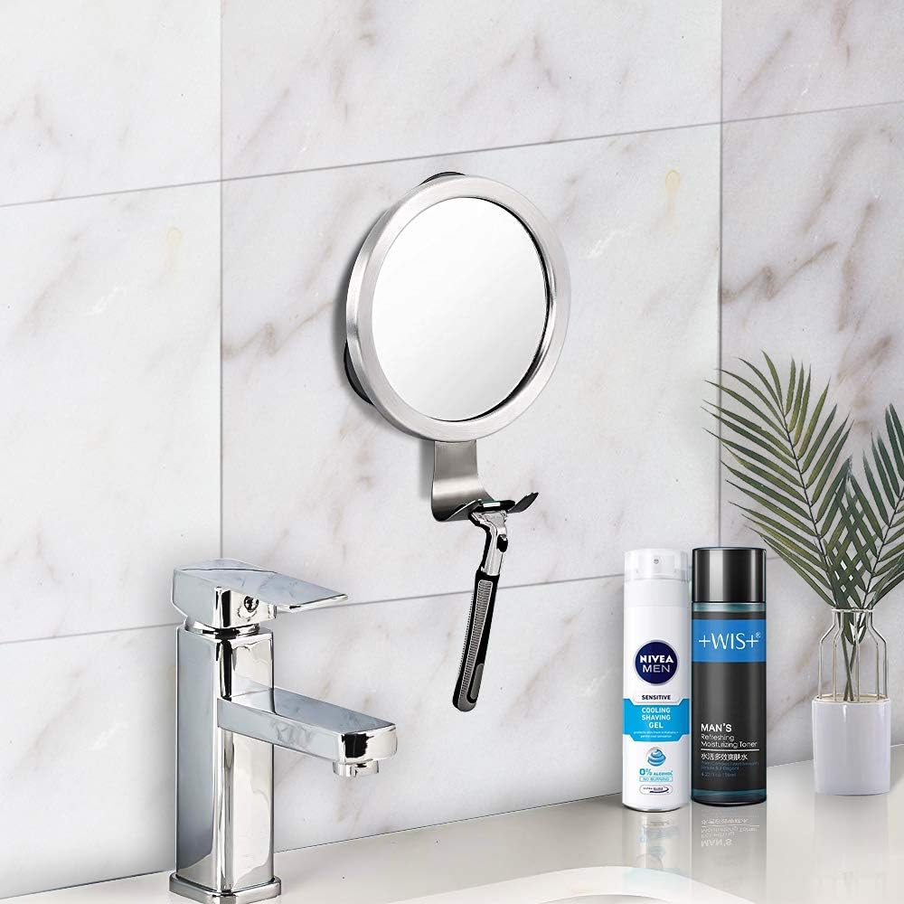 Fogless Shower Mirror,Fog-Free Bathroom Mirror with Razor Hook and Powerful Lock Suction: Kitchen & Dining