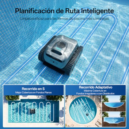 Ultenic Robot Pool Cleaners & Walls, Line, Navigation S&N App | Cleaning Background/Walls/Line, 180min/150㎡, Self-parking, Filter 180μm 3.5L, App Control, Automatic and Wireless
