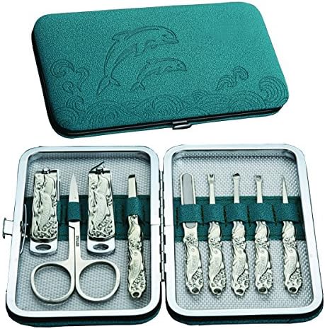 Nail Clipper Set 9 in 1 Nail file Swing Out Nail Cleaner / File - Popular Gifts For Men &amp; Women Best Nail Care for Manicure Pedicure Home &amp; Travel Manicure Set