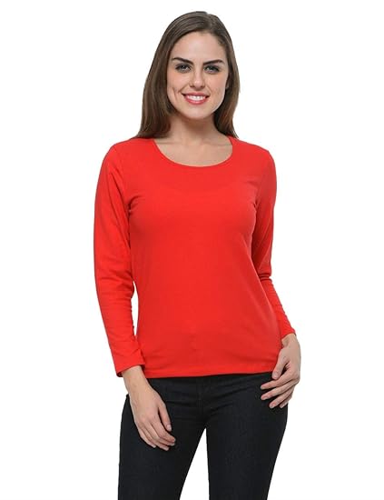 Women Cotton Spandex Bateu Neck Top(XS-4XL)