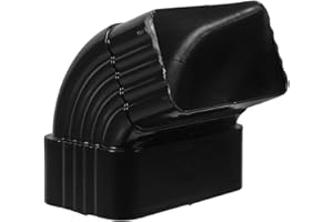 SEWACC Gutter Elbow, 2.12X3.14 inches 65-Degrees Downspout Extender Connector, Black Aluminum Alloy Roofing Gutter Elbow