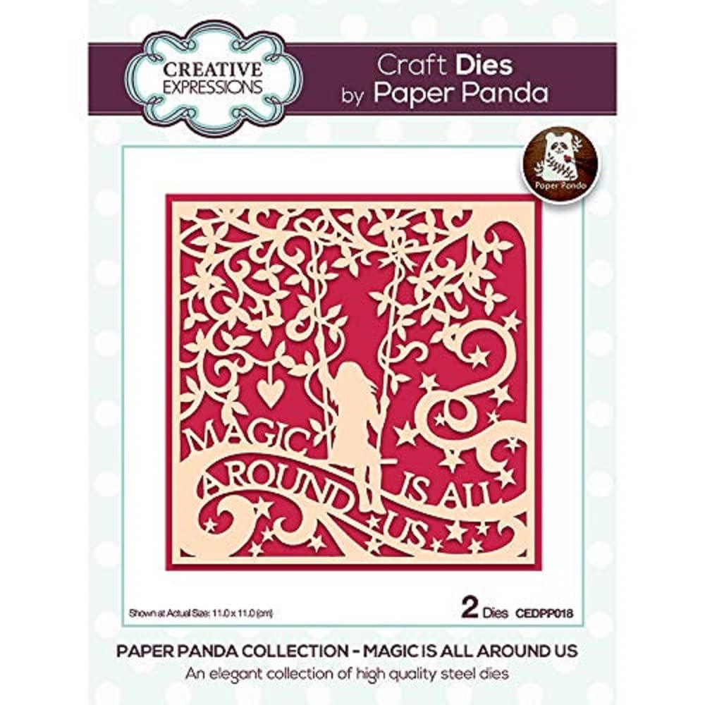 Creative Expressions Paper Panda-Magic is All Around Us-Craft Die, Metal, Size 11 x 11 cm, CEDPP018