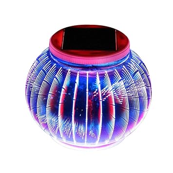 FOONEE Solarleuchten mit Farbwechsel, 3D-Solarglas, Kristallkugel