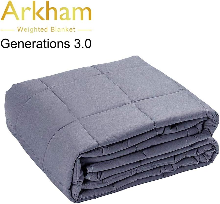 Weighted Blanket Adult 9kg for 82-114kg Body Weight,Grey Heavy Blanket 152X203CM Relaxation for Sleep,Reduced Anxiety Stress for for Who with Anxiety, Autism, Insomnia or Stress