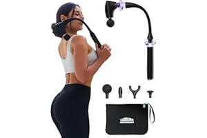 CAREKING 2-in-1 Detachable Percussion Massage Gun with Extension Handle, Back Massager for Pain Relief Deep Tissue Muscle Massager for Arm Shoulder Lower Back Thigh Waist, Gifts for Women , FSA-HSA Eligible