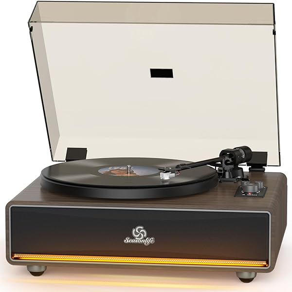 VINYL RECORD PLAYER BUILT IN HIFI STEREO SPEAKERS...