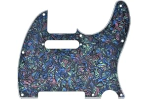 KAISH 8 Hole Tele Style Guitar Pickguard TL Pick Guard with Pickup Mounting Screw Holes for Tele/Telecaster Abalone Pearl