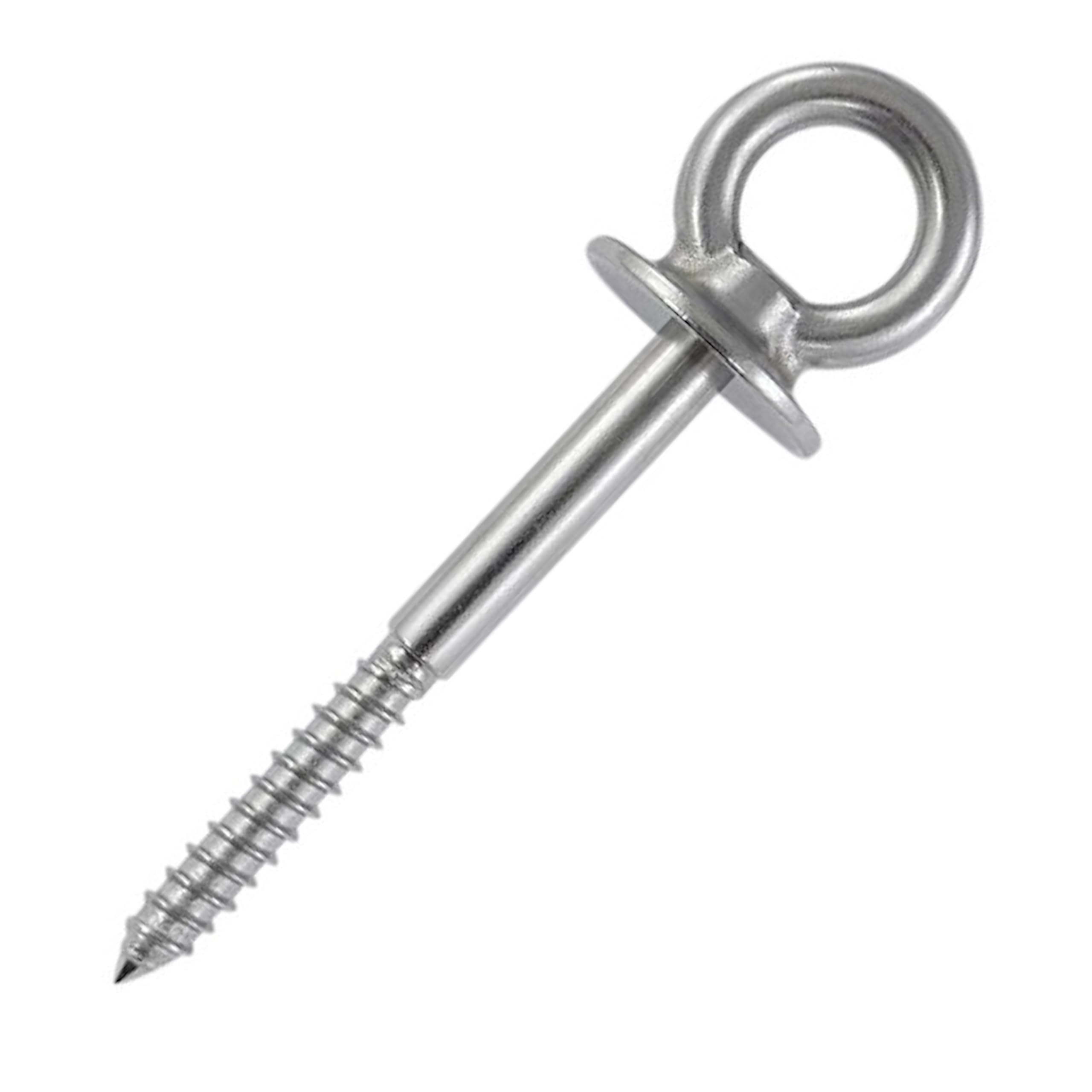 Eye Bolt 12 x 100 Pack of 2 Stainless Steel A4 Ring Bolts with Collar and Wood Thread, Eye Bolts / Eye Bolts - NIRO, Nirosta, AISI 316
