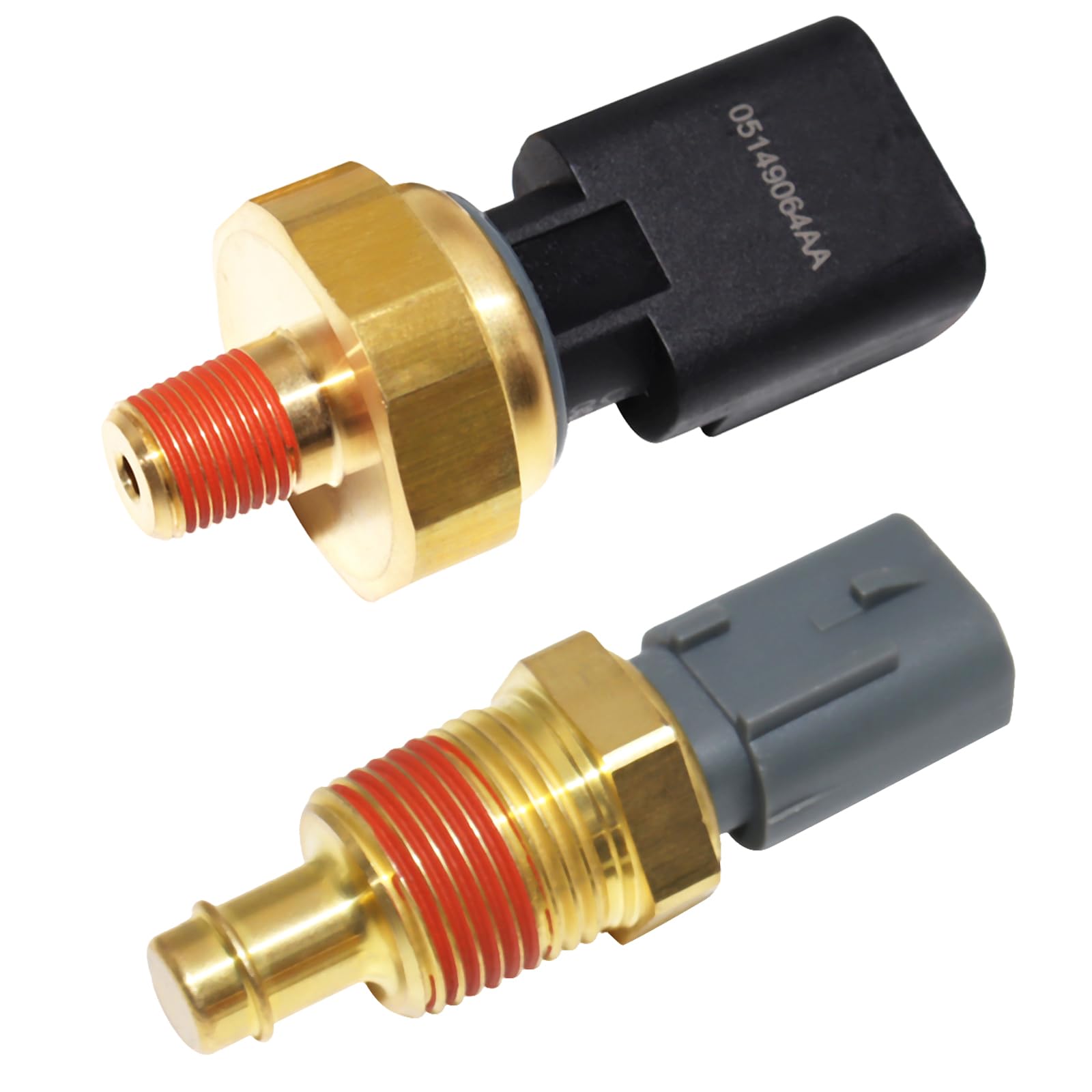 Photo 1 of KEJSTED 2 Pack Engine Oil Pressure Sensor Sender Switch & Coolant Temperature Sensor 5149062AA 5149077AB Compatible with Chrysler Aspen Pacifica Jeep Grand Cherokee Dodge Avenger Ram 1500 2500 3500