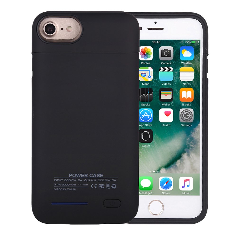 Battery Case for iPhone 6S / 6, Mbuynow 3000mAH Portable Charging Case External Rechargeable Charger Case Protective Power Charger for iPhone 6S, 6 (4.7 inch)(Black)