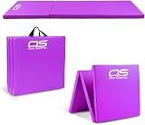 OZE SPORTS Gymnastic Tumble Exercise Mat 6FT Tri Folding Non Slip PU