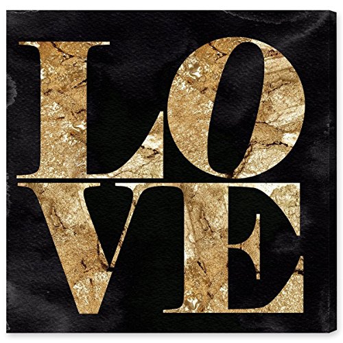 Solid Gold Stone by Oliver Gal   Art . The Typography Wall Art