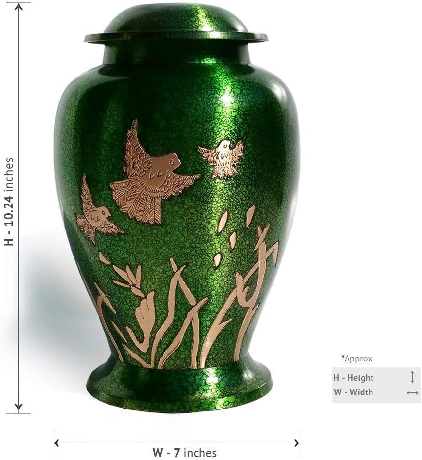 urns with birds