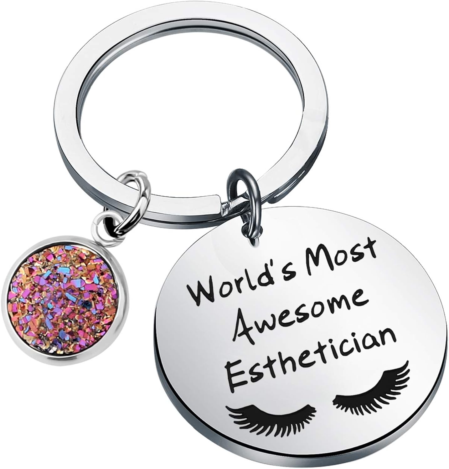UJIMS Estheticians Appreciation Gifts Funny Esthetician Keychain World