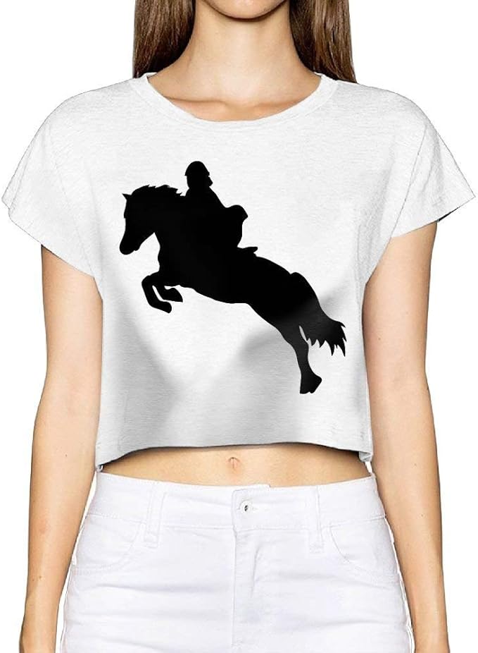 Riding Horse Girl's Crop Tops Summer Short Sleeve TShirts Amazon.de Bekleidung