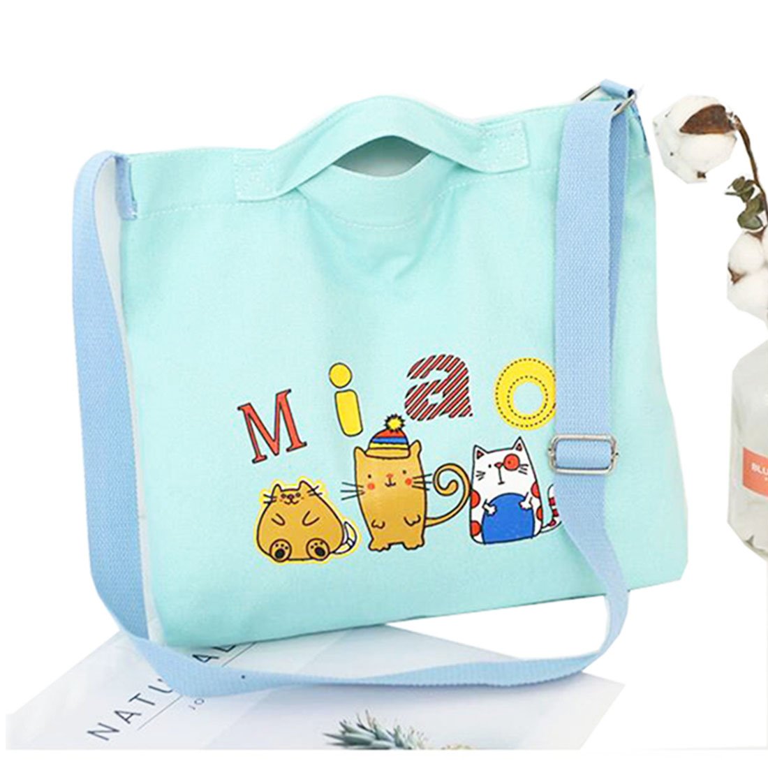 Cute Cat Cotton Canvas Eco Bag Women\'s Shoulder Shopping Bag Women\'s Beach Bag