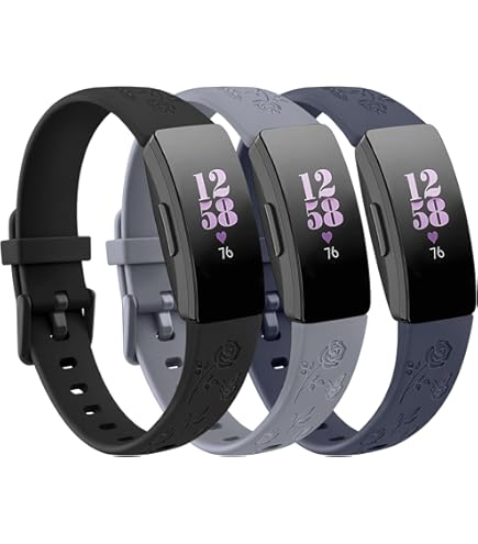 Amazon.com: 3 Pack Silicone Bands Compatible with Fitbit Inspire 2