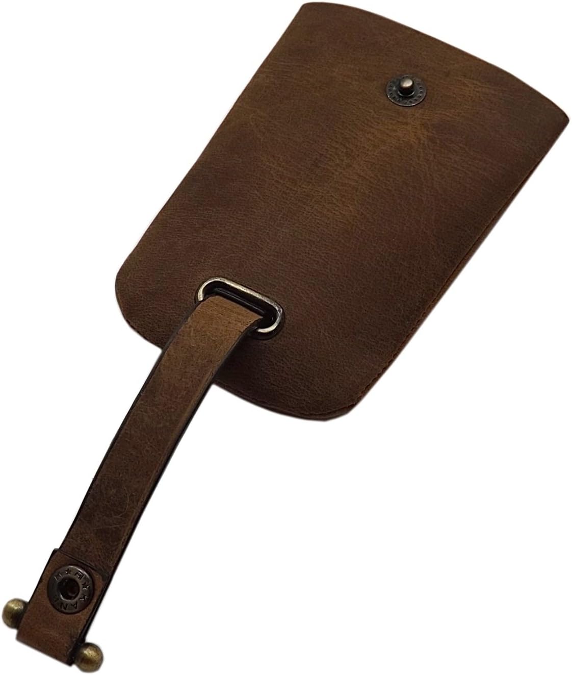 Buffalo Full Leather Key case with a Retractable Key Ring in Brown or Cognac (Cognac) - Image 4