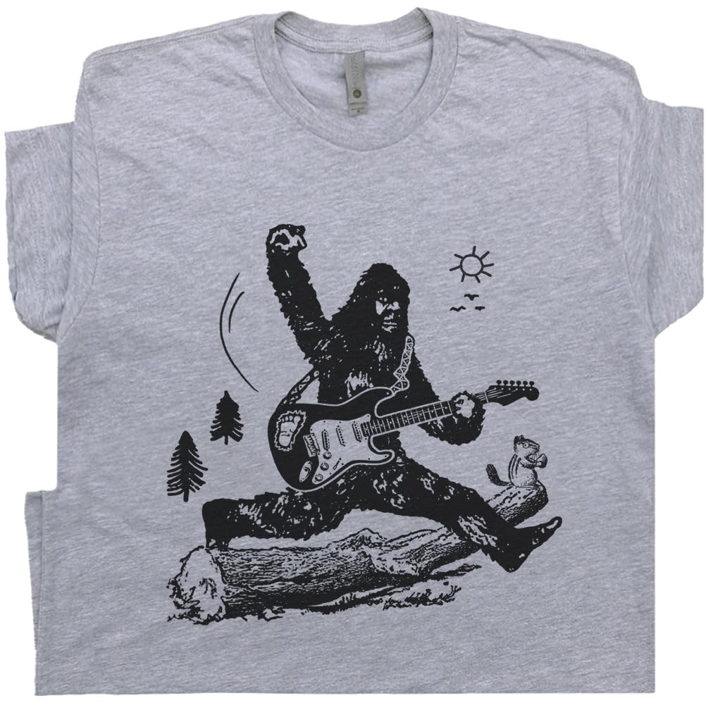 Kid XL - Bigfoot Guitar T Shirt Jump Vintage Cool