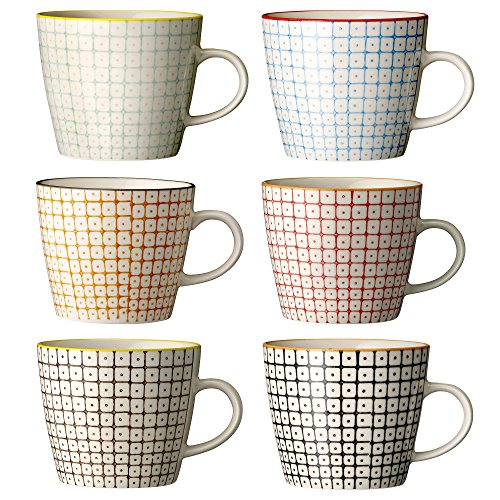 Bloomingville Tassen Carla/Handmade / 6-farbig Sortiert / 6er Set