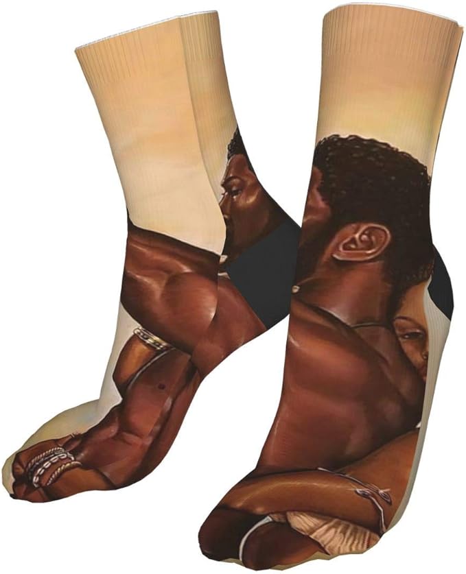 Afrocouple Black Women African Compression Socks Unisex Printed Socks