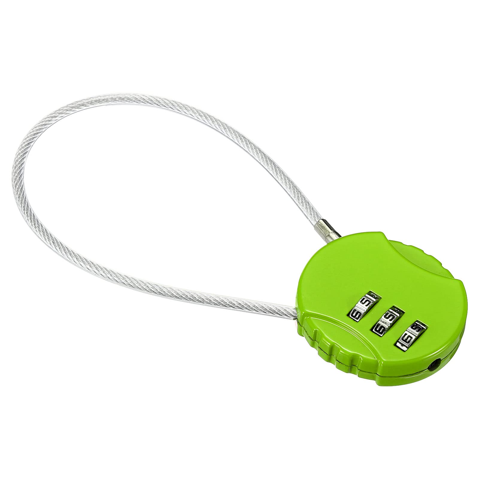 PATIKIL Combination Lock 8 Inch, 3 Digit Outdoor Waterproof Code Padlock with Wire Rope for Luggage Gym Locker Fence Toolbox Backpack, Green