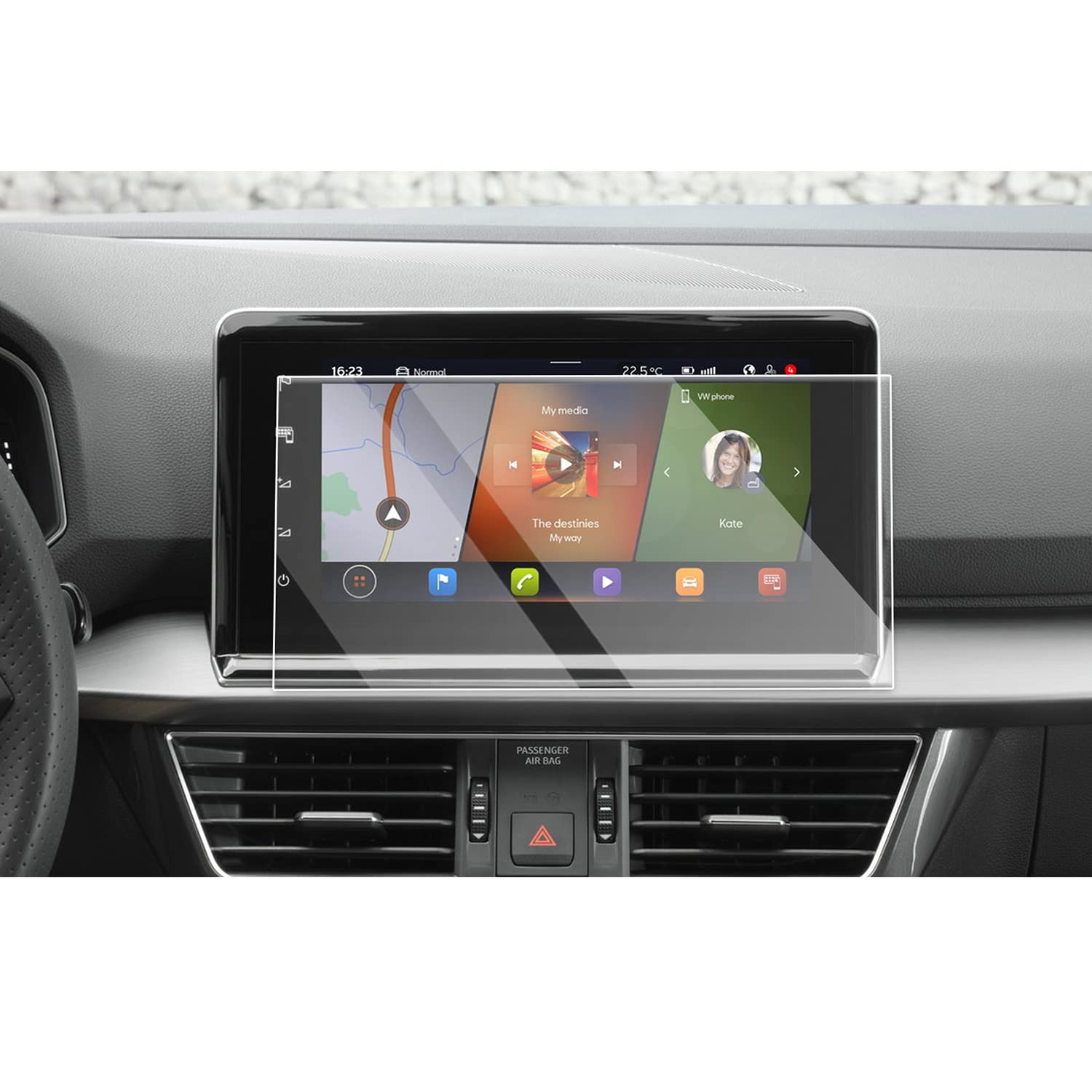 CDEFG Seat Tarraco 2021 2022 2023 2024 Navigation Protective Film Tempered Glass 9H Scratch-Resistant 9.2 Inch GPS Transparent Screen Protector Car Navigation Film Accessories