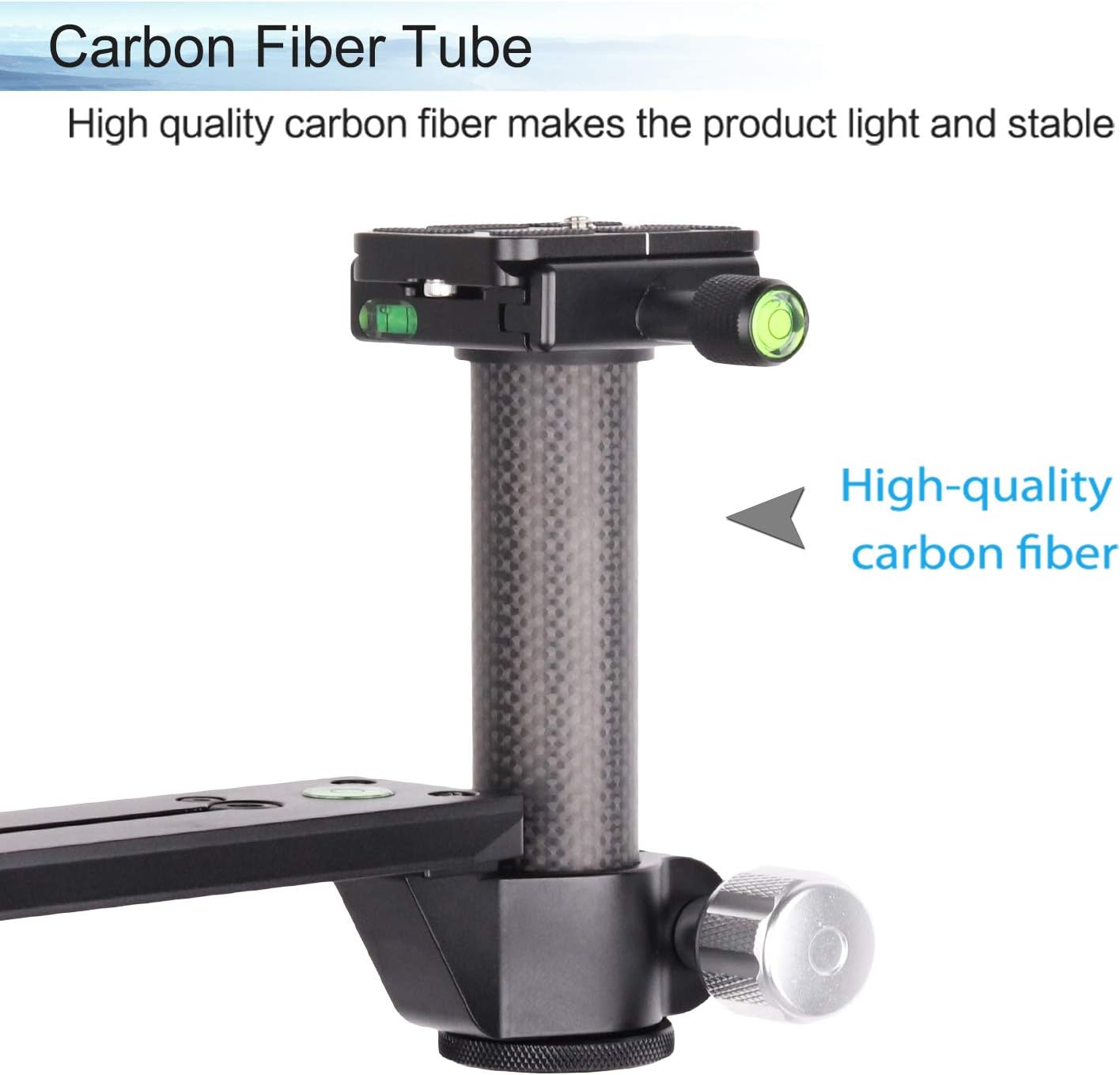 Telephoto Long-Focus Lens Bracket Clamping Pillar Camera Support Holder Nodal Slide Plate for Hydraulic Tripod Head (400mm) - Image 5