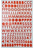 Jazzstick Alphabet Letters / Numbers Decorative Sticker Value Pack 5 sheets, Orange (VST14A03)