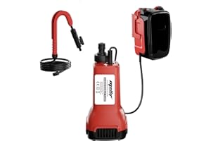 DANERO Cordless Submersible Water Pump Compatible with Milwaukee 18V Battery(Tool Only), 475GPH Portable Electric Transfer Pump, Thermoplastic Backup Utility Pump for Pond Tank Barrel Pool Garden