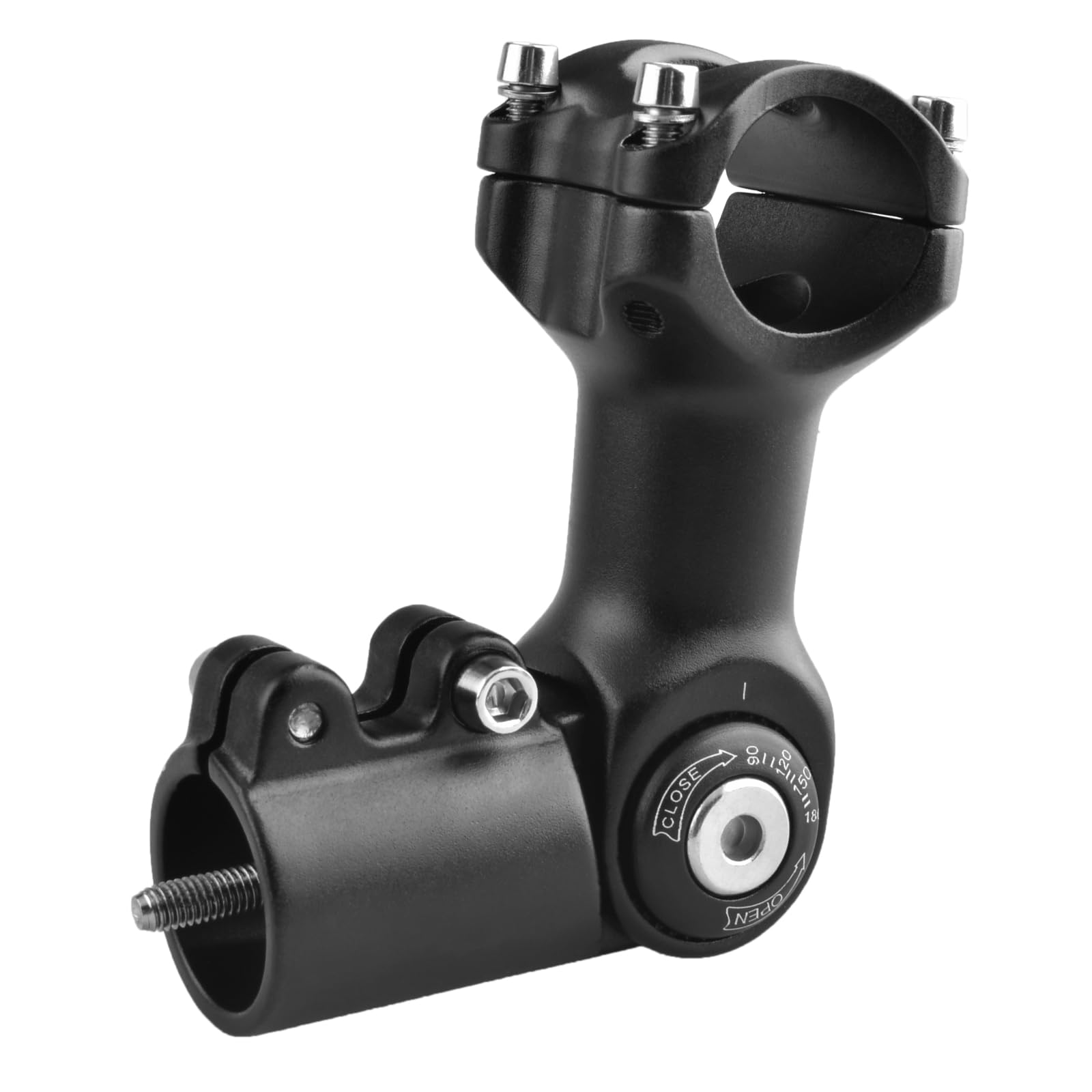TRIWONDER Bike Stem Adjustable 0-90 Degree Bicycle Handlebar Stem 25.4 31.8 60mm 80mm 93mm 100mm Bike Stem Riser for Mountain Road Bike MTB, BMX (31.8 x 80 mm)