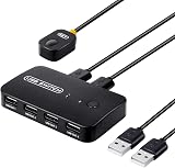 TCNEWCL USB 2.0 Switch 2 PC Share 4 Devices Printer Scanner Keyboard Mouse 2 view 1