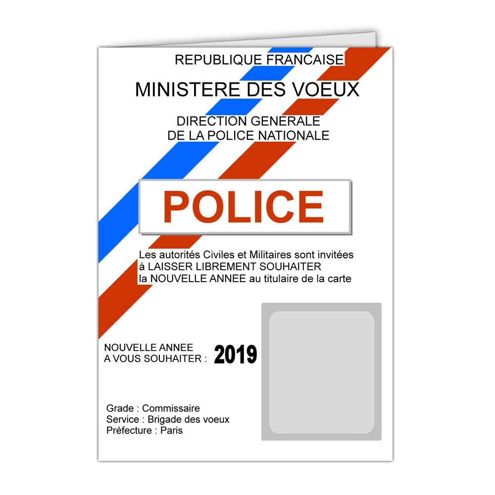 Carte Voeux 19 Humour Carte Postale 8 Cartes Carte La Nouvelle Annee 19 De La Police Format Carte Postale Dispo En 3 Formats Cuisine Maison Decorations Et Accessoires De Fetes Libertywings Vn