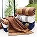 AHXHWKA 100% Cotton Highly Absorbent Embroidered Towels 9-Piece Towel Set Hotel Bath Towel, 3 Bath Towels, 6 Hand Towels Extra Thick Beach Bath Towels