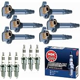 Yoshi Motors Ignition Coil With Iridium Spark Plug For NGK Ford Ecoboost | Compatible with Ford F-150 11-16 Explorer 3.5L V6 13-19 Expedition Flex Taurus Transit 3.5 Set of 6