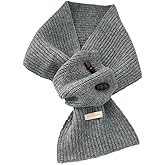 Jusavie Winter Knit Warm Scarves for Women with Buttons Solid Colors Thick Scarf Cold Weather Soft Neck Warmer Scarfs 2025