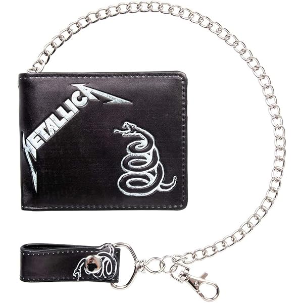Rocksax Portafoglio Metallica Pushead Flame - Merch Ufficiale - 13x12 Cm