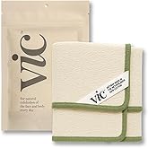 VIC Deep Exfoliating Face & Body Washcloth | Premium Organic Cotton | Intensive Skin-Renewing Texture | Artisan Made in The Netherlands | 14” x 17”, 1-Pack