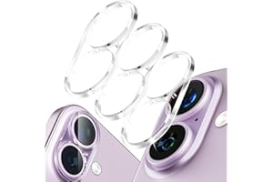 imluckies [3 Pack] Clear Camera Lens Protector for iPhone 16/iPhone 17 & iPhone 16 Plus, 9H Tempered Glass, Anti-Scratch, Ult